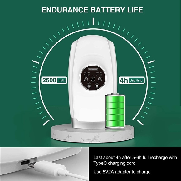 Cunmiso Cordless Electric Hand Massager Arthritis Air Compression Pain Relief - Picture 4 of 10